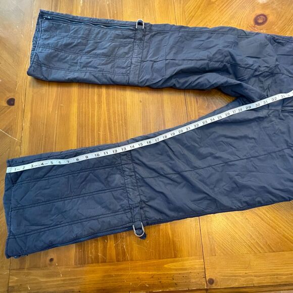 Vintage 1st Down Navy Blue Winter Ski Overalls Kids Size 14 1980s - Picture 11 of 14